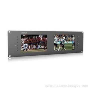 Dual IPS Screens 3RU Rack 3G SDI Monitor Via Ethernet Netwo